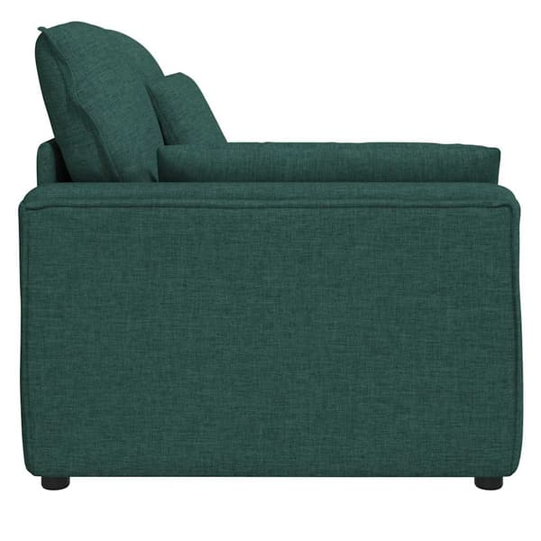 Modulär soffa armstödsändmodul med dynor mörkgrön 100 cm