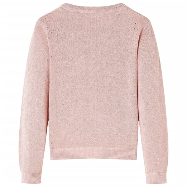 Stickad kofta för barn mjuk rosa 116