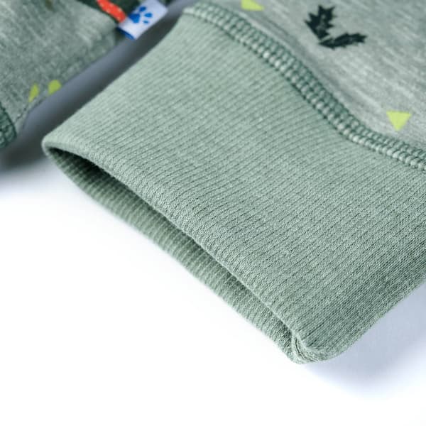 Barntröja ljus khaki melange 140
