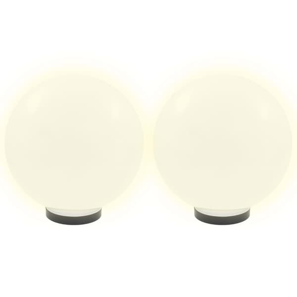 Globlampa LED set 2 st sfäriska 30 cm PMMA