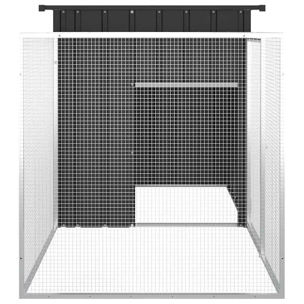 Hönsbur antracit 200x91x100 cm galvaniserat stål