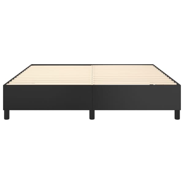 Boxspring-sängram svart 160x200 cm konstläder