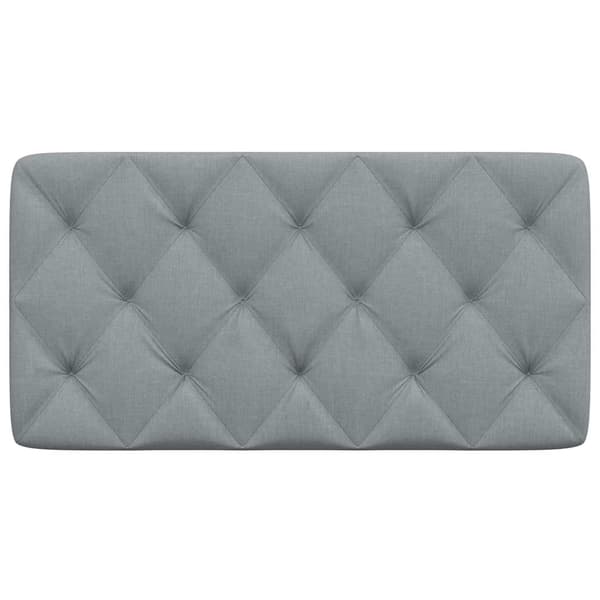 Headboard Cushion Light Grey 100 cm Fabric
