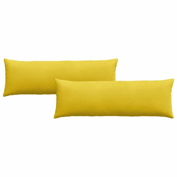 Sofakuddar 2 pcs Gul 120 x 40 cm Kordread tyg