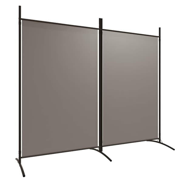 Rumsavdelare 2 paneler antracit 175x180 cm tyg