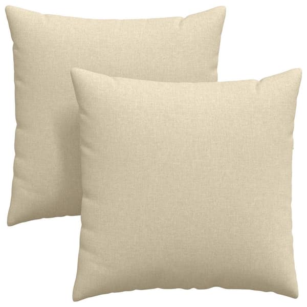 Sofakuddar 2 pcs Kräm 60 x 60 cm tyg