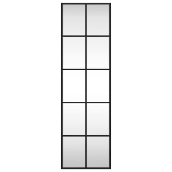 Väggspegel svart 30x100 cm rektangulär järn