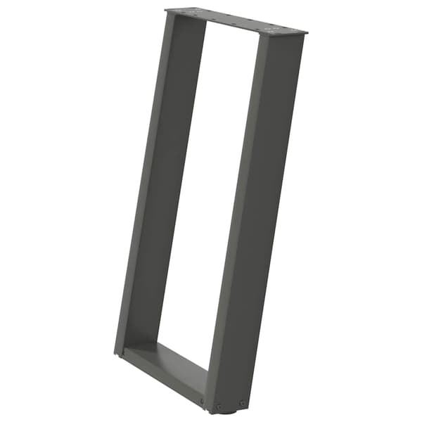 Matbordsben U-formade 2 st antracit 60x(72-73) cm stål