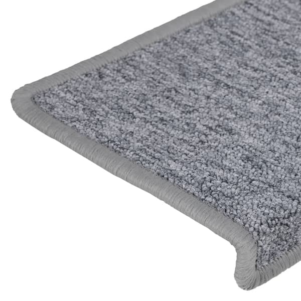 Trappmattor 15 st 65x21x4 cm ljusgrå rektangulär kant