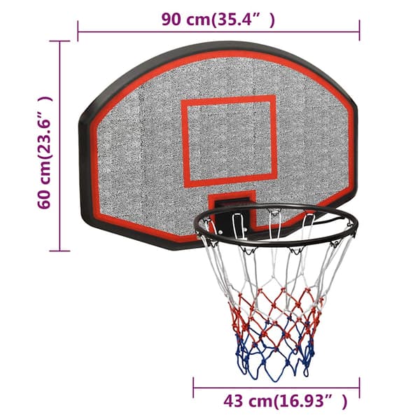 Basketkorg svart 90x60x2 cm polyeten