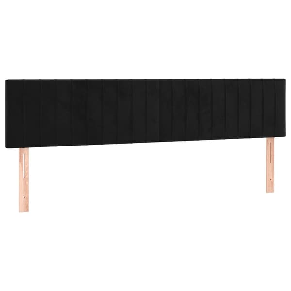 Ramsäng med madrass svart 200x200 cm sammet