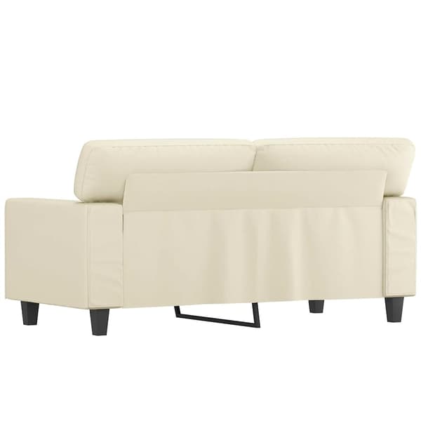 2-sitssoffa gräddvit 120 cm konstläder