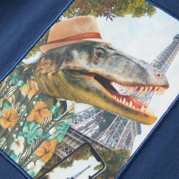 T-shirt för barn mörkblå 116