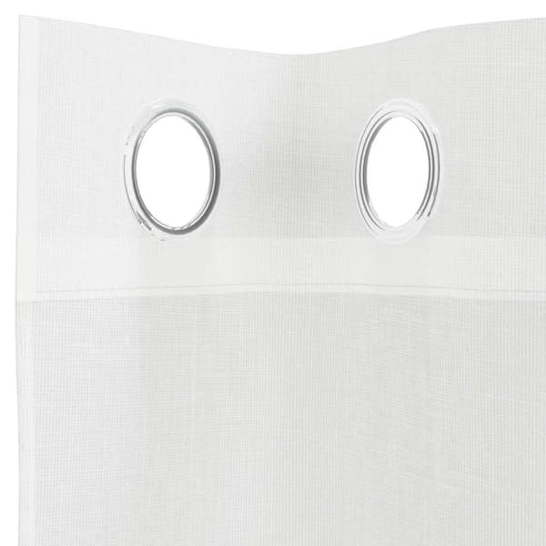 Voile gardiner med genomföringar 2 st vit