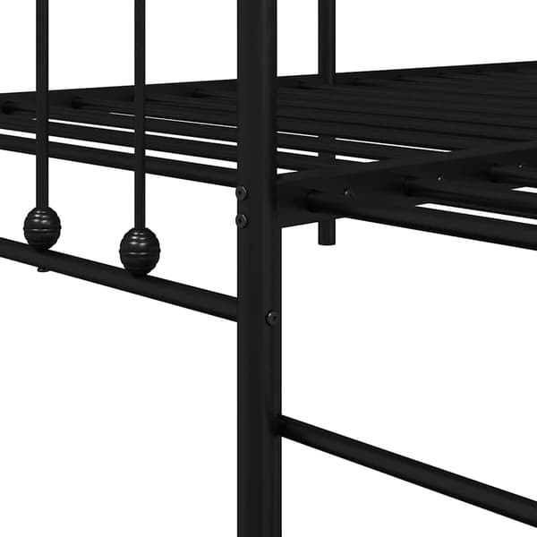 Dagbäddram Svart 90 x 200 cm Pulverlackerat stål