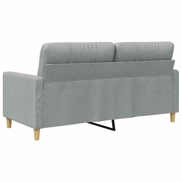 2-sitssoffa ljusgrå 140 cm tyg