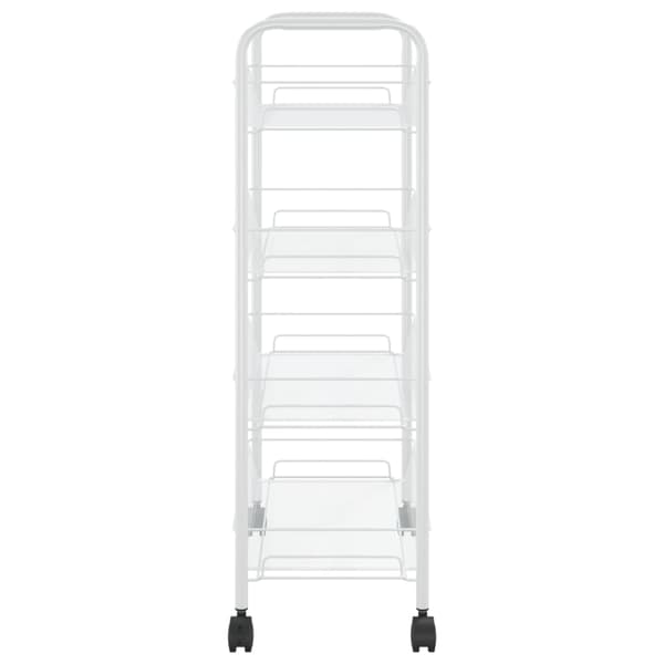 Rullvagn 4 våningar vit 46x26x85 cm järn