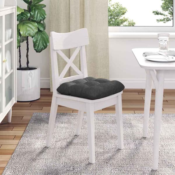 Sittkuddar 4 pcs Mörkgrå 40 x 40 cm Kordread tyg