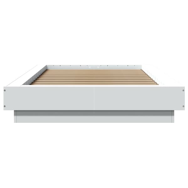 Sängram vit 90x200 cm konstruerat trä