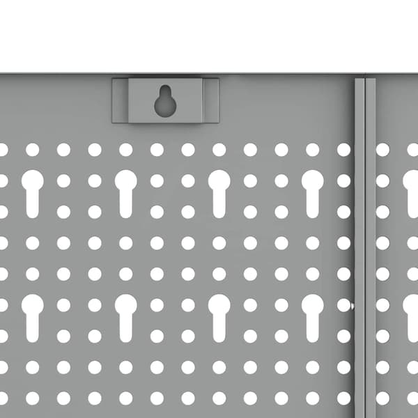 Verktygsväggpanel 2 pcs Grå 100 x 1 x 80 cm