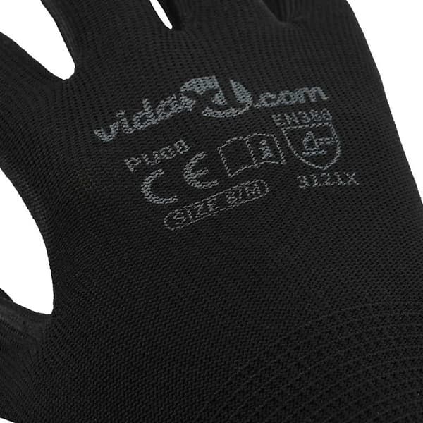 Arbetshandskar 12 pcs Svart 8 / m Polyester