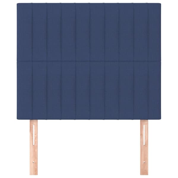 Sänggavel blå 90x5x118/128 cm tyg