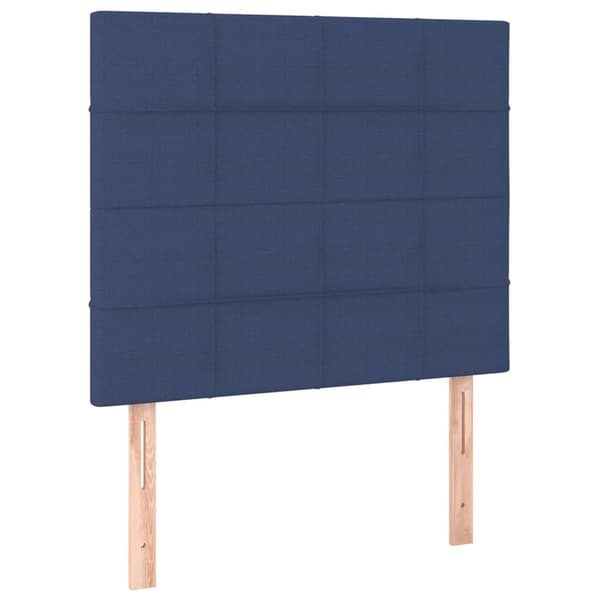 Ramsäng med madrass blå 90x200 cm tyg