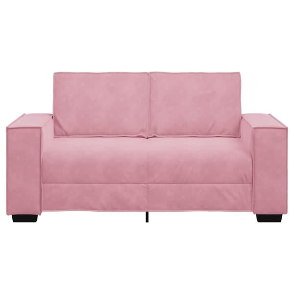 Soffa 2-sits rosa 160x78x84 cm sammet