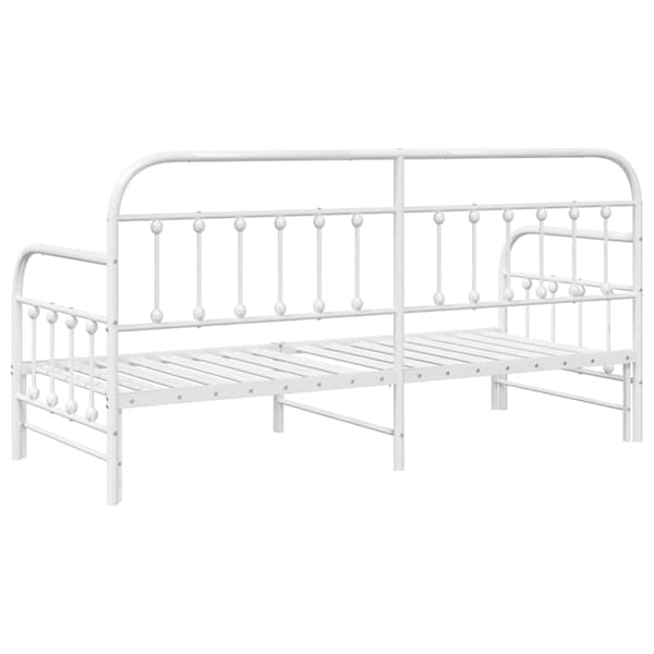 Dagbäddram Vit 80 x 200 cm Pulverlackerat stål