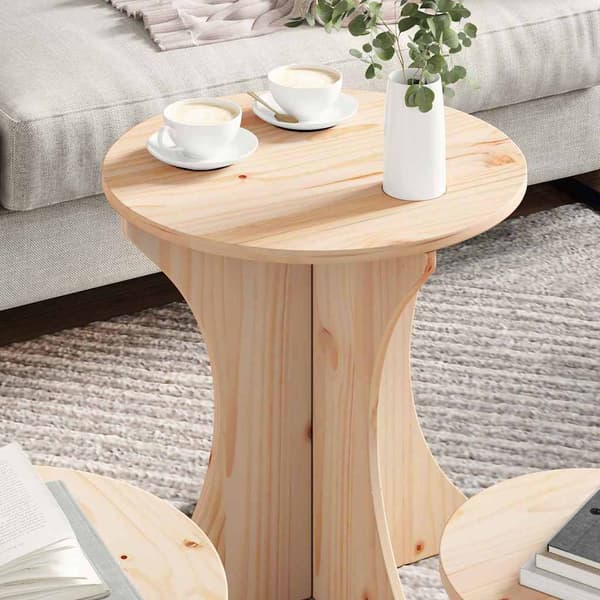 Kaffeebord 3 pcs Naturfärg
