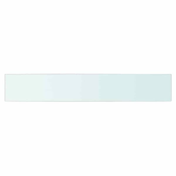 Hyllplan glas genomskinlig 90x15 cm