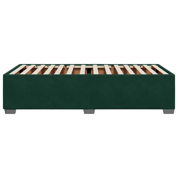 Sängram utan madrass mörkgrön 90x190 cm sammet