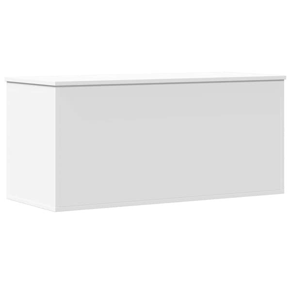 Förvaringslåda vit 100x42x46 cm konstruerat trä