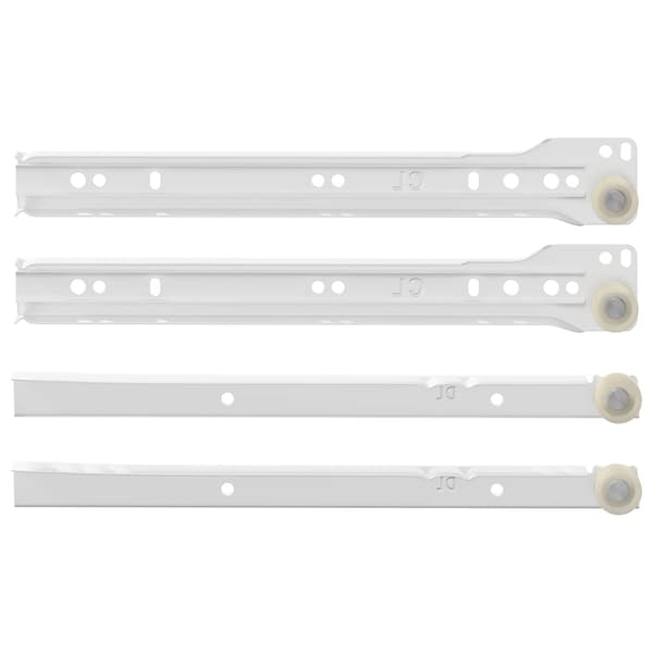 Lådräls 2 pcs Vit 250 mm Stål