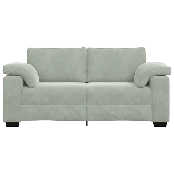 Loveseat soffa ljusgrå 180x77x82 cm sammet