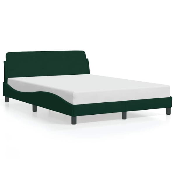 Bed Frame "Dover" Dark Green 120x200 cm Velvet