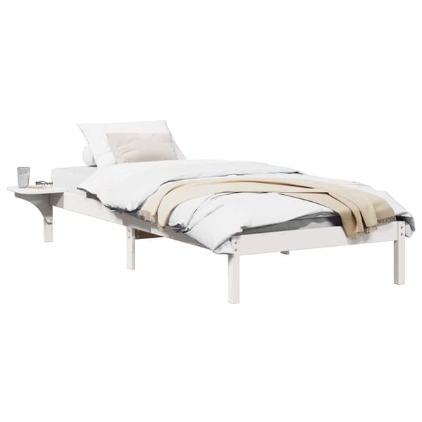 Sängram Vit 90 x 190 cm Massiv furu
