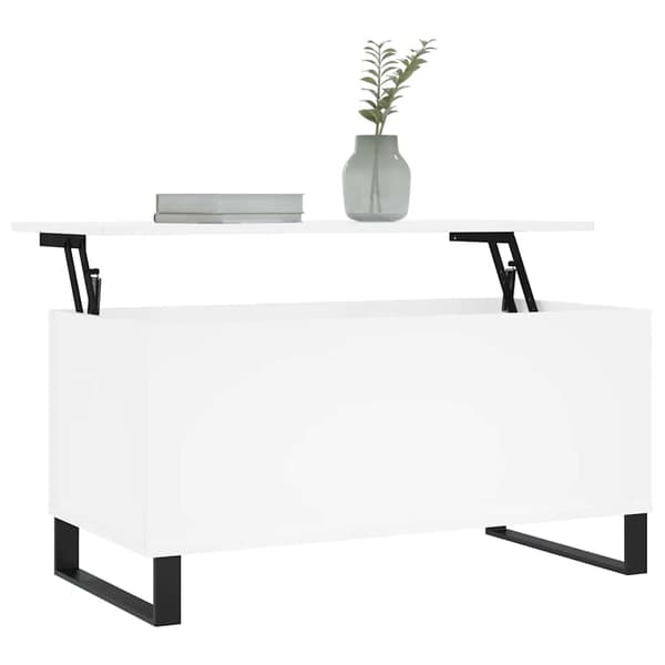 Soffbord vit 90x44,5x45 cm konstruerat trä