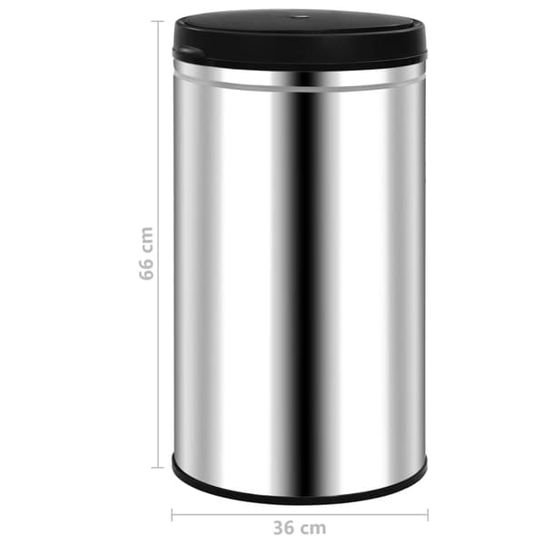 Soptunna med automatisk sensor 60 L rostfritt stål