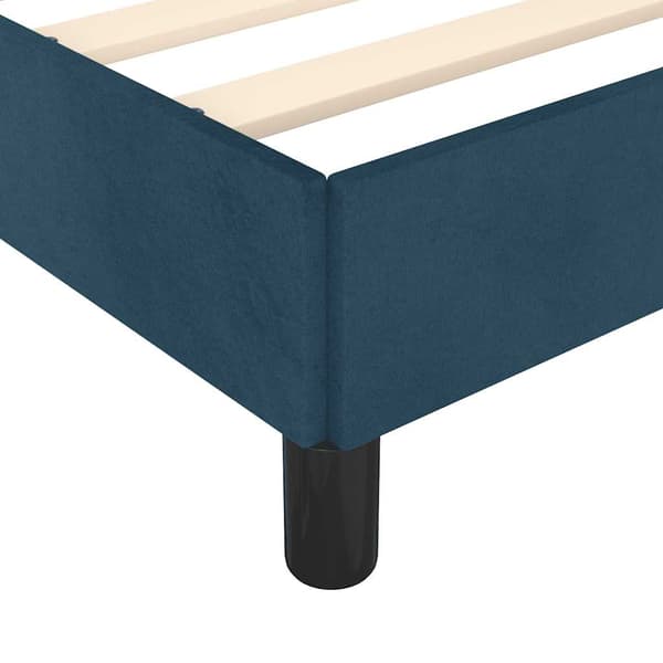 Sängram utan madrass mörkblå 100x200 cm sammet