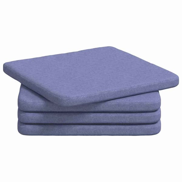 Sittkuddar 4 pcs Jeansblå 40 x 40 x 3 cm tyg