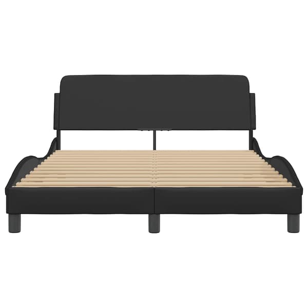 Bed Frame "Dover" Black 120x200 cm Faux Leather