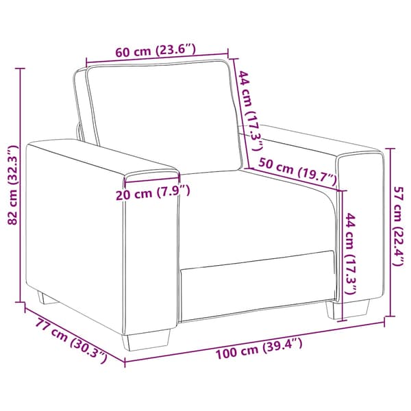 Soffstol blå 100x77x82 cm sammet