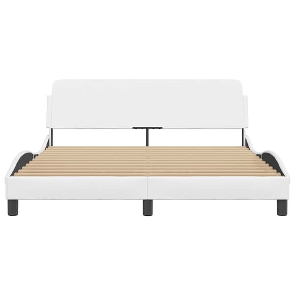 Bed Frame "Dover" White 160x200 cm Faux Leather