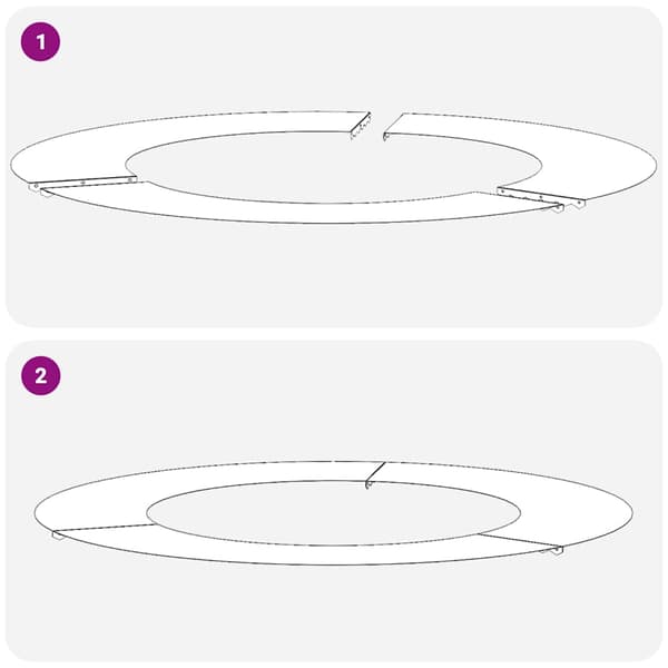 lämplig för Flat Trädringar 5 pcs Silver Ø50 / 80 cm