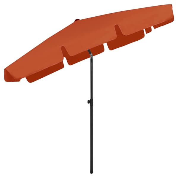 Strandparasoll terrakotta 200x125 cm