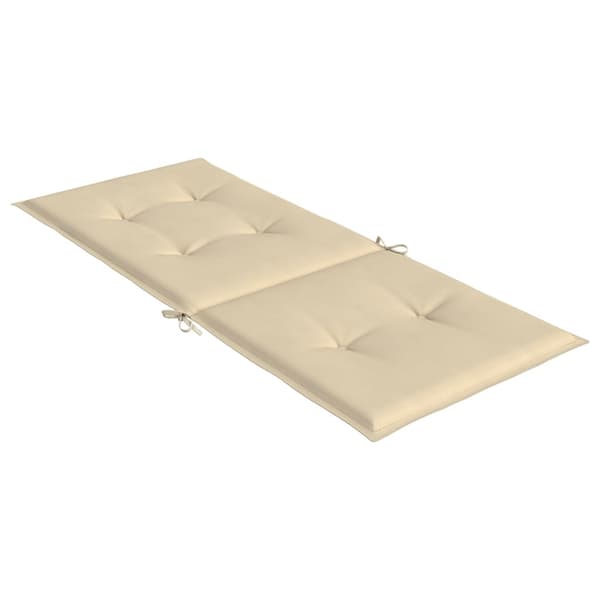 Stolsdynor 4 st beige 120x50x3 cm tyg
