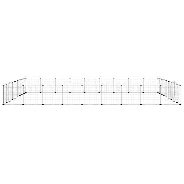 Hundgård svart 36 paneler 35x35 cm stål