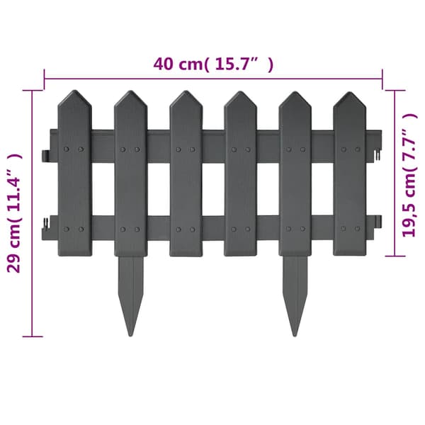 Rabattkant 25 delar antracit 10 mm PP