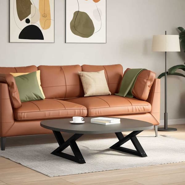Soffbordsben 2 st svarta 70x(30-31,3) cm stål